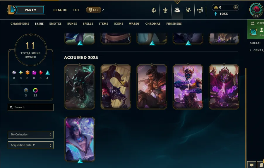 EUW Platinum Account • Lvl 40 • 93 Champs • 11 Skins • Name Changeable • Handmade